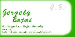 gergely bajai business card